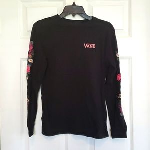 Vans long-sleeve shirt with flower decal sleeves